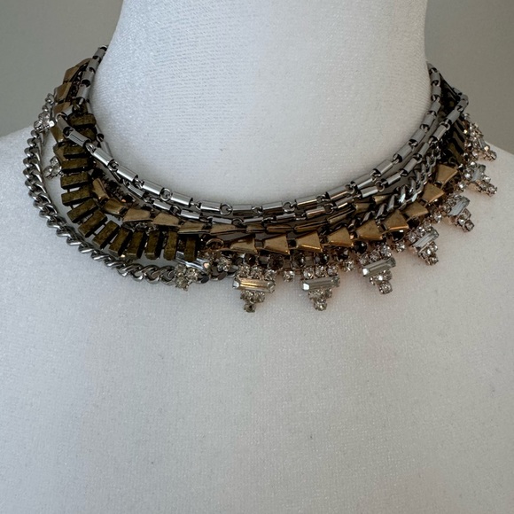 Stella & Dot SUTTON-Wear 5 Ways-Mixed Metal Statement Necklace - Picture 1 of 7